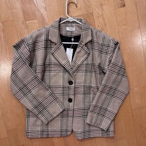 NWT Sage the Label Plaid Blazer